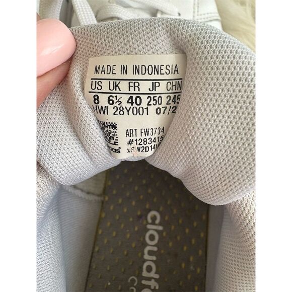 adidas Grand Court Women's Sneakers White Iridescent Stripes Size 8 - Picture 8 of 8